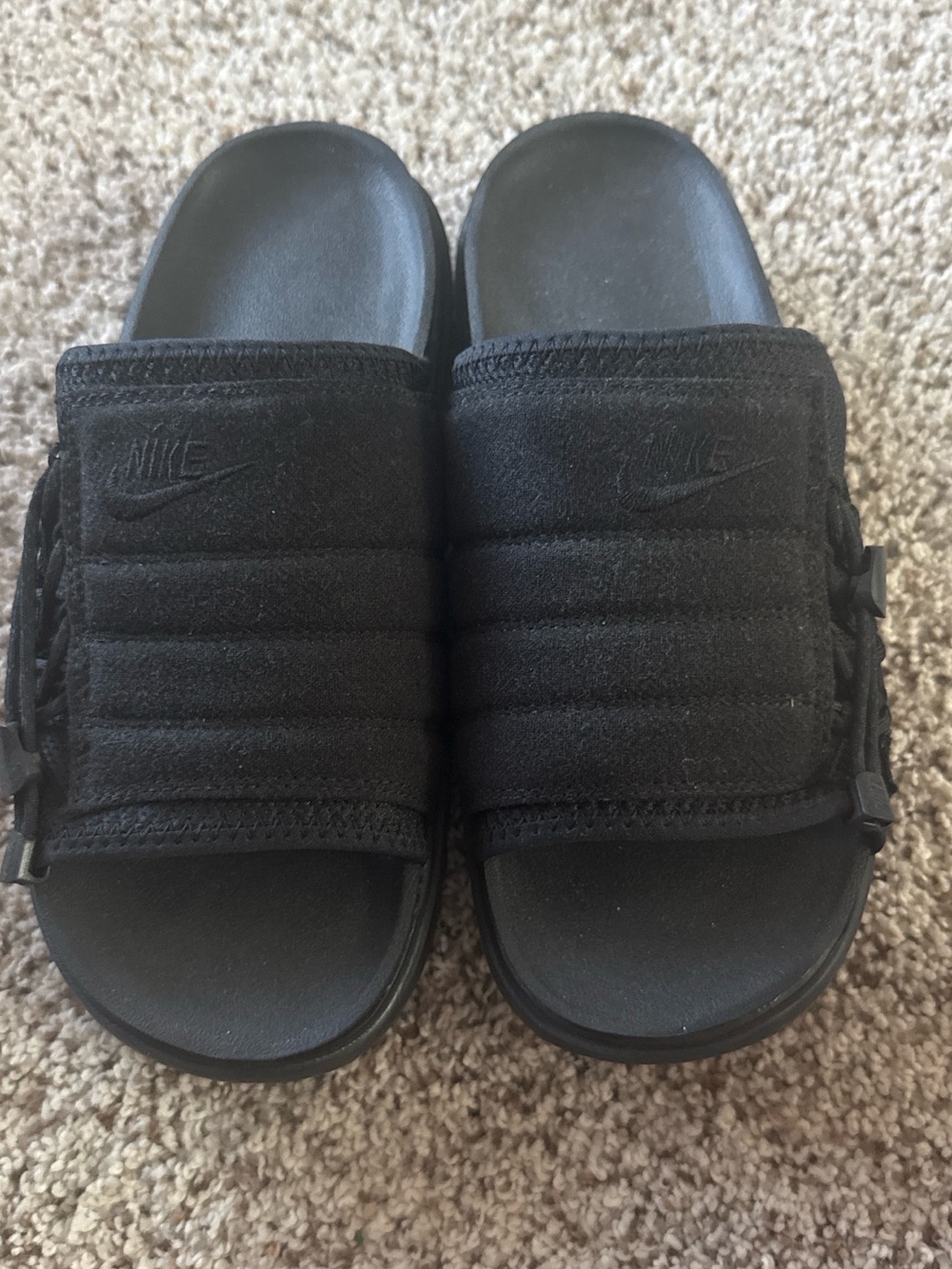 Nike Kids Black Padded Slide Sandals
